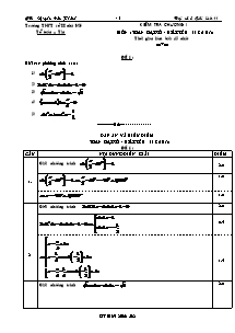 Đề kiểm tra chương I môn: Toán Đại số - Giải tích 11 cơ bản