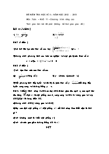 Đề kiểm tra học kì II môn Toán – khối 11 – chương trình nâng cao