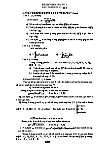 Đề kiểm tra học kỳ 2 môn toán lớp 12 - Đề 3