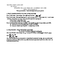 Đề kiểm tra lần 3 học kì I môn: Toán khối 11