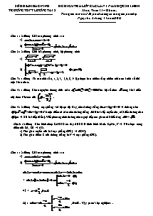 Đề kiểm tra lớp chất lượng cao lần 1 môn: Toán 11 – Khối A