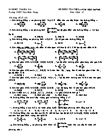 Đề kiểm tra tiết 11- Năm học 2007-2008 môn : hình 12