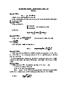 Đề luyện thi Đại học môn Toán - Đề số 2