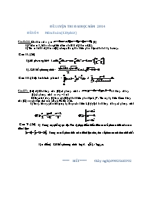 Đề luyện thi Đại học môn Toán - Đề số 4