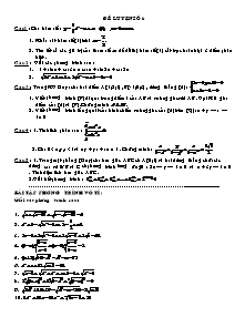 Đề luyện thi Đại học môn Toán - Đề số 6