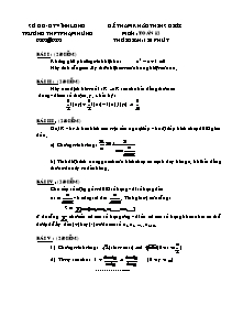 Đề tham khảo thi học sinh  giỏi môn : toán 12 thời gian : 180 phút