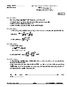 Đề thi chất lượng học kỳ I môn: Toán, lớp 12 (5 đề)
