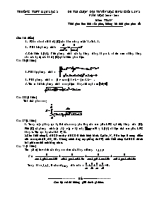Đề thi chọn đội tuyển học sinh giỏi lần 2 môn: Toán