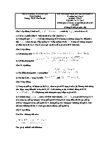 Đề thi chọn học sinh giỏi khối 12 năm học 2013-2014 môn thi : toán