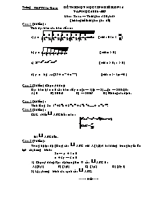 Đề thi chọn học sinh giỏi lớp 12 Trường THPT Văn Quan năm học 2006-2007 môn: Toán