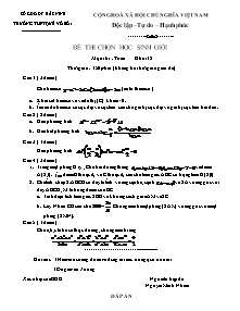 Đề thi chọn học sinh giỏi môn thi : toán khối 12 thời gian : 150 phút ( không kể thời gian giao đề )