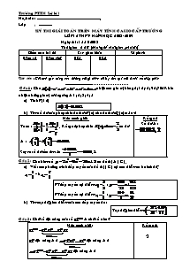 Đề thi giải toán trên máy tính Casio cấp trường lớp 12 THPT- Năm học 2008-2009 Trường PTTH Lê lợi