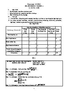 Đề thi học kỳ 2 khối 11 môn Toán