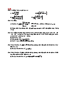 Đề thi học kỳ 2 Toán 11 - Đề 20