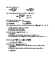 Đề thi học kỳ 2 Toán 11 - Đề 40