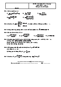 Đề thi học kỳ 2 Toán 11 - Đề 65