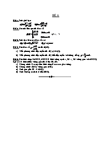 Đề thi học kỳ 2 Toán 11 - Đề 6