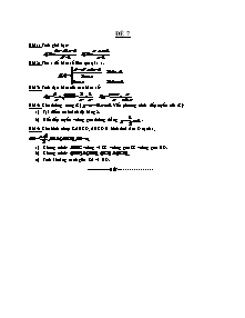 Đề thi học kỳ 2 Toán 11 - Đề 7