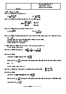 Đề thi học kỳ 2 Toán 11 - Đề 91