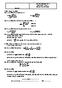 Đề thi học kỳ 2 Toán 11 - Đề 92