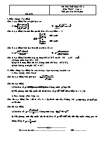 Đề thi học kỳ 2 Toán 11 - Đề 94
