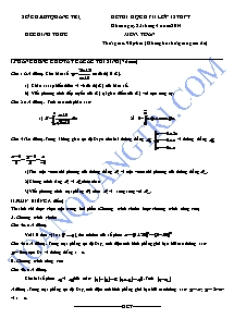 Đề thi học kỳ II lớp 12 thpt môn: Toán