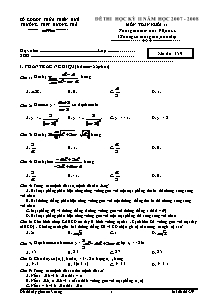 Đề thi học kỳ II môn Toán khối 11 - Đề 359 - Trường THPT Hương Trà