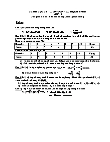 Đề thi học kỳ II môn toán năm học 2011-2012 lớp 10 thời gian làm bài: 90 phút ( không kể thời gian phát đề)