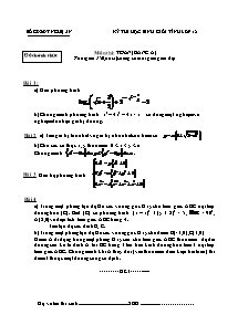 Đề thi học sinh giỏi khối 12 môn thi: toán