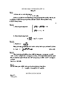 Đề thi học sinh giỏi lớp 12 bảng b môn thi toán