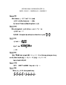 Đề thi học sinh giỏi lớp 12 môn thi:toán --thời gian : 180 phút