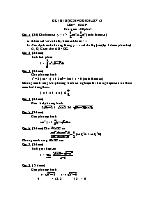 Đề thi học sinh giỏi lớp 12 môn: toán thời gian 180 phút