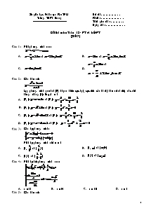 Đề thi môn toán 12 - Phương trình và bất phương trình đề 7