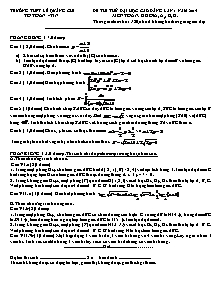 Đề thi thử đại học cao đẳng lần 1 môn Toán: khối A, A1, B, D