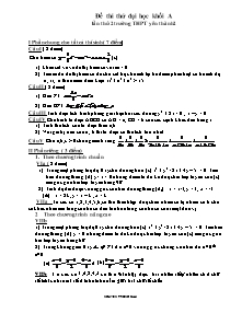 Đề thi thử đại học khối A lần thứ 2 trường THPT yên thành 2