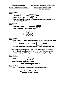 Đề thi thử đại học lần 1 - 2007 môn : toán khối a, b ( thời gian : 180 phút)