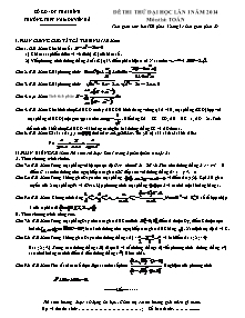 Đề thi thử đại học lần 1 môn thi: Toán (Đề 1)