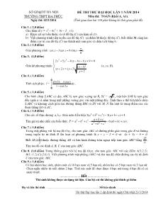 Đề thi thử đại học lần 1 môn thi: Toán (khối A, A1)