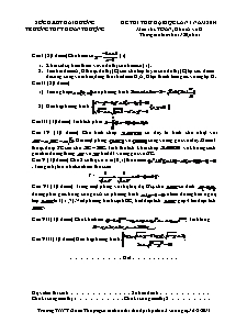 Đề thi thử đại học lần 1 môn thi: Toán, khối A và B