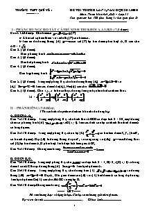 Đề thi thử Đại học lần 1 môn: Toán khối A, A1, B, D - lớp 11
