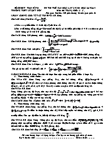 Đề thi thử đại học lần 2 môn thi: Toán; khối A +A1 Trường THPT Lê Quý Đôn