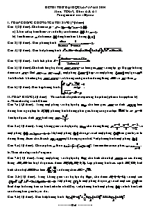 Đề thi thử đại học lần 3 năm 2014 môn: toán; khối: a, a1 thời gian làm bài: 180 phút