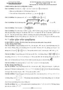 Đề thi thử đại học lần 5 môn: Toán - khối A, A1, B
