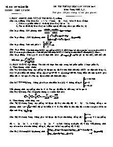 Đề thi thử đại học lần II môn: Toán; khối A, A1