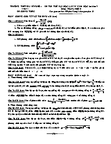 Đề thi thử đại học lần IV môn: Toán; khối D