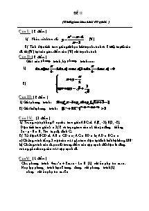 Đề thi thử Đại học môn thi Toán - Đề 02