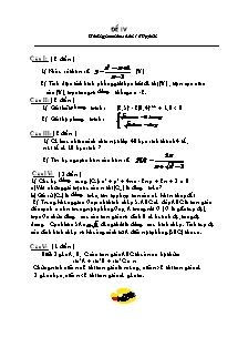 Đề thi thử Đại học môn thi Toán - Đề 4
