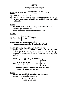 Đề thi thử Đại học môn thi Toán - Đề 8