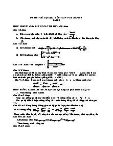 Đề thi thử đại học môn Toán - Đề số 3