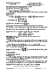 Đề thi thử đại học môn toán khối a, a1 năm 2014 (thời gian làm bài 180 phút)